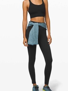 Lululemon Fast and Free High-Rise Tight 28" *Non-Reflective Suede
Black
